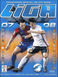 Portada álbum de cromos Liga 2007-2008 de Ediciones Este