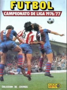 Portada álbum de cromos Liga 1976-77 de Ediciones Este
