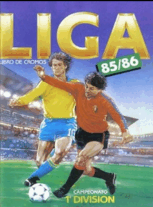 Portada álbum de cromos Liga 1985-86 de Ediciones Este