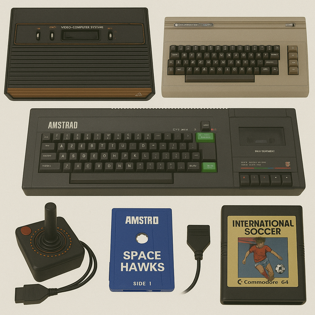 Compramos juguetes antiguos 6 Consolas y ordenadores Atari, Amstrad CPC y Commodore 64 con juegos y disquetes vintage