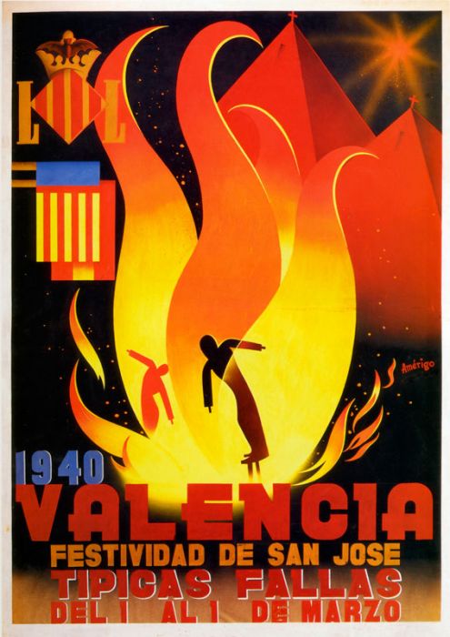 Cartel Fallas Valencia 1940 – José Amérigo Salazar