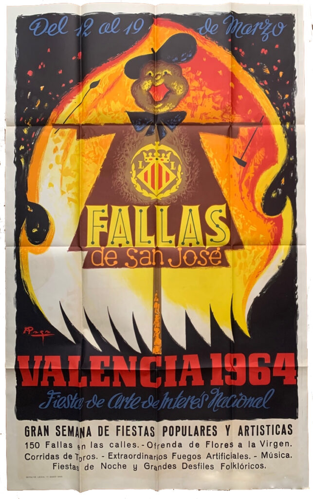 Cartel Fallas Valencia 1964 – Rafael Raga Montesinos.