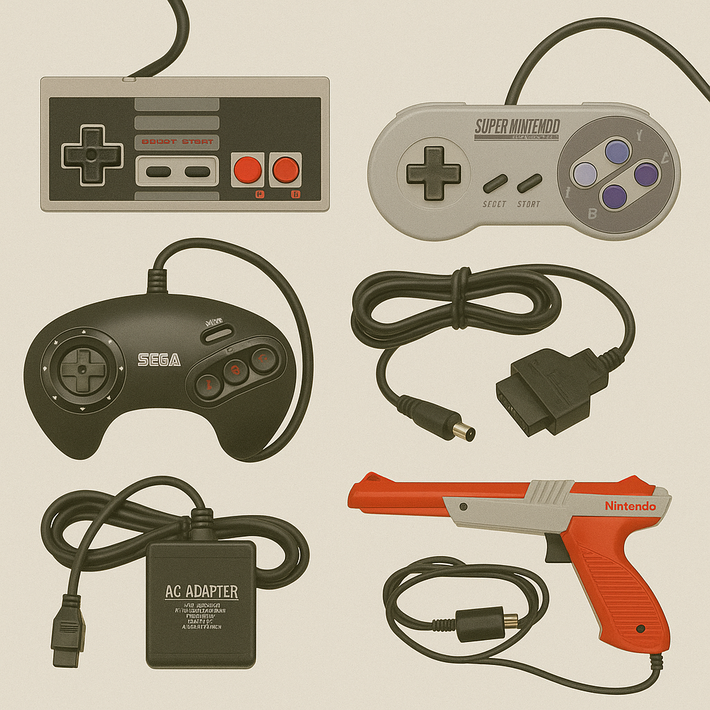 Compramos juguetes antiguos 3 Mandos, cables y accesorios originales de consolas clásicas de los años 70 y 80