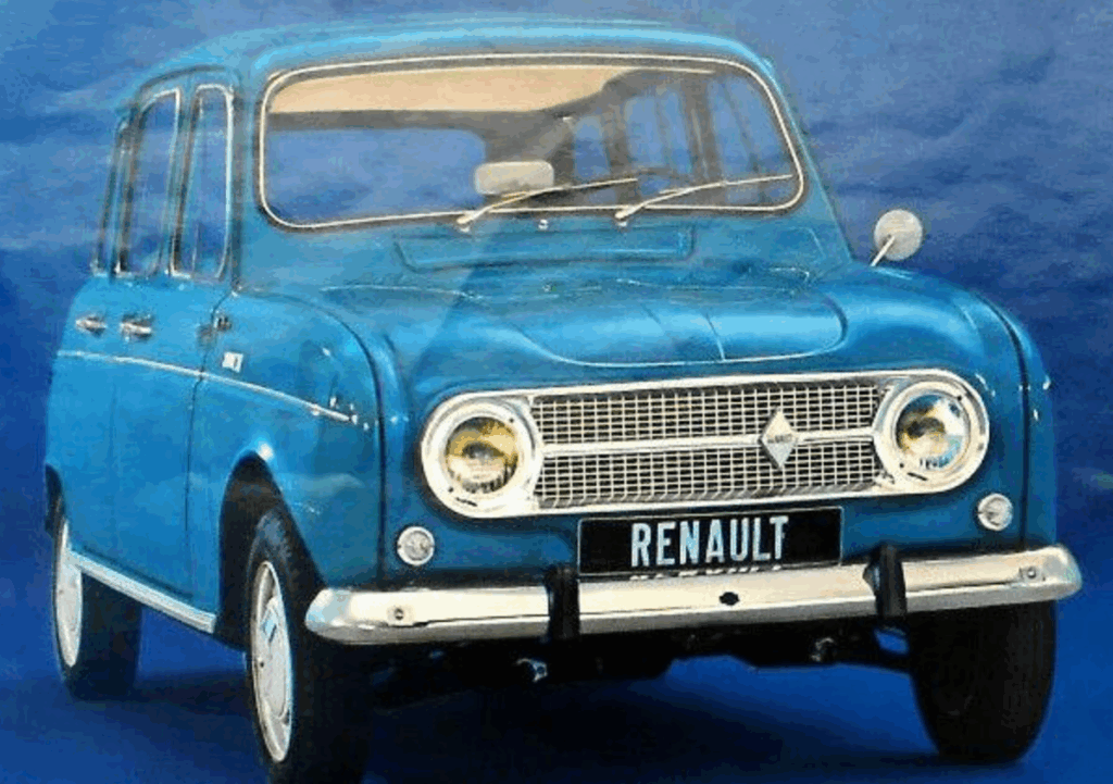 Renault 4 Export de 1964 en color azul con paragolpes cromados