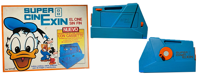 Super Cinexin azul con caja de Donald y Mickey