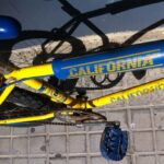 protector barra superior California azul y amarillo bicicleta BH California BMX original