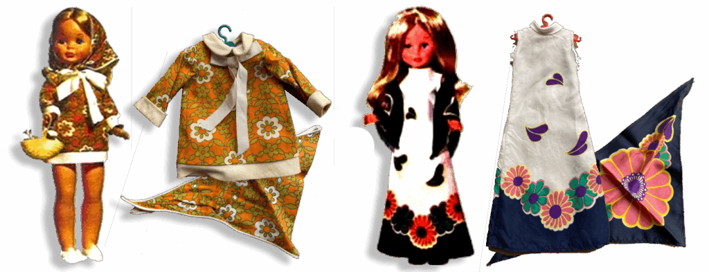 Conjuntos de Nancy Famosa originales de los años 70: Primavera y Gran Gala con estampados florales