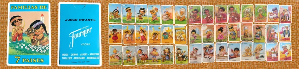 Baraja Fournier Familias de 7 Países con ilustraciones de José Luis López