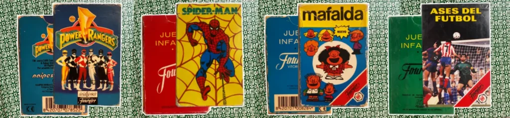 Colección de barajas infantiles Fournier de los años 80 y 90 con personajes populares