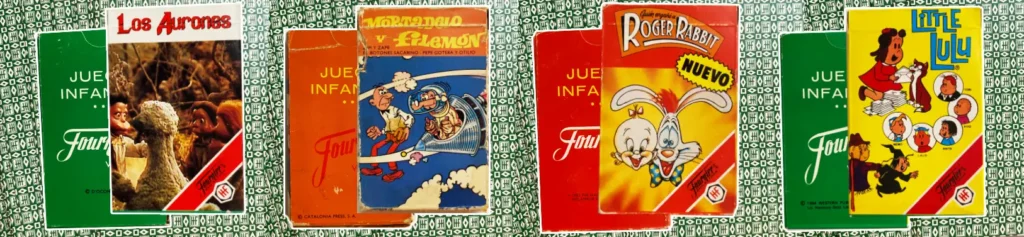 Barajas infantiles Fournier con Los Aurones, Mortadelo, Roger Rabbit y Little Lulu