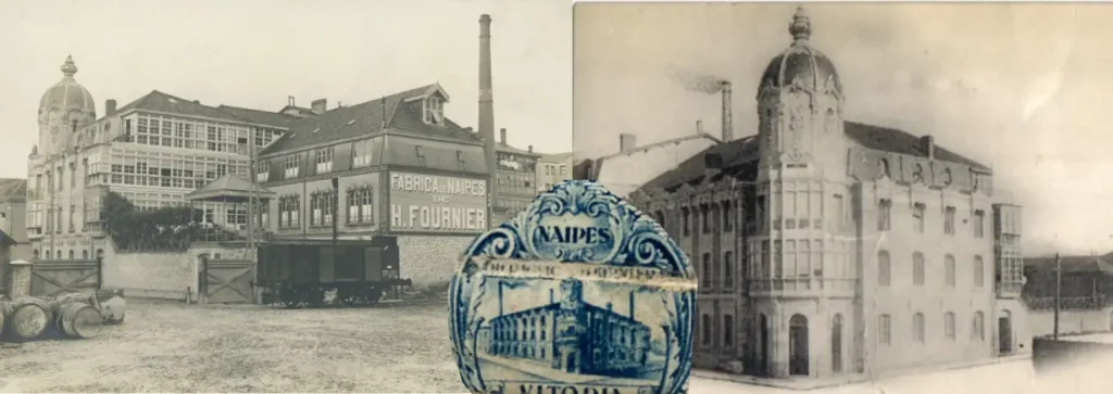 Edificio histórico de la fábrica de naipes Heraclio Fournier en Vitoria