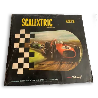 Gran Premio GP-3 Scalextric Exin caja original años 60 con pistas y coches