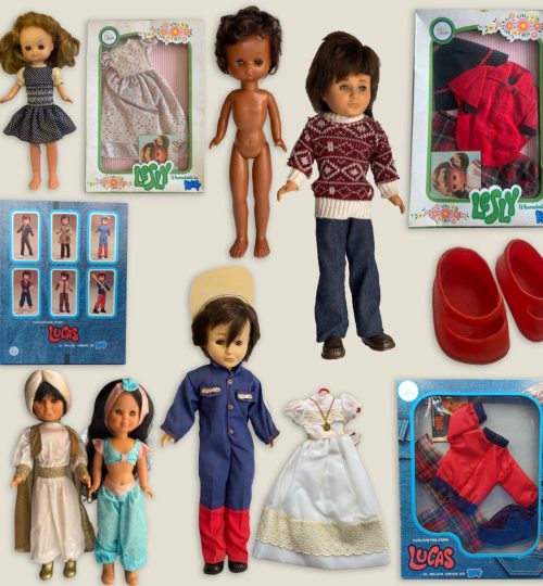 Compramos muñecas clásicas antiguas 2 Lesly y Lucas de Famosa con ropa original y complementos antiguos