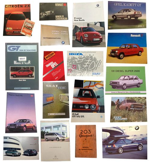 Papel antiguo y coleccionismo 11 Catálogos antiguos de automóviles clásicos