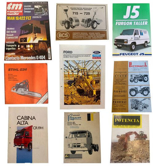 Papel antiguo y coleccionismo 10 Catálogos antiguos de maquinaria agrícola y de obra