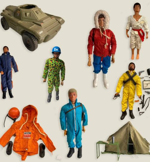Figuras y muñecos 3 Muñecos Geyperman con uniformes y accesorios clásicos de los años 70