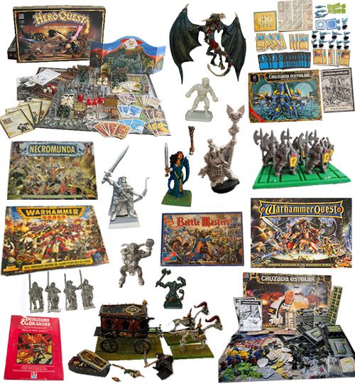 Qué compramos 4 Juegos de mesa clásicos como HeroQuest, Warhammer, Cruzada Estelar, Dungeons & Dragons, Necromunda y Battle Masters.