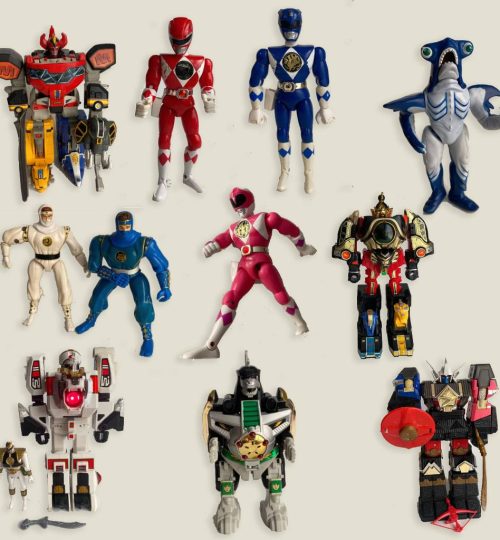 Figuras y muñecos 8 Figuras originales de los Power Rangers de los años 90 con sus trajes y cascos
